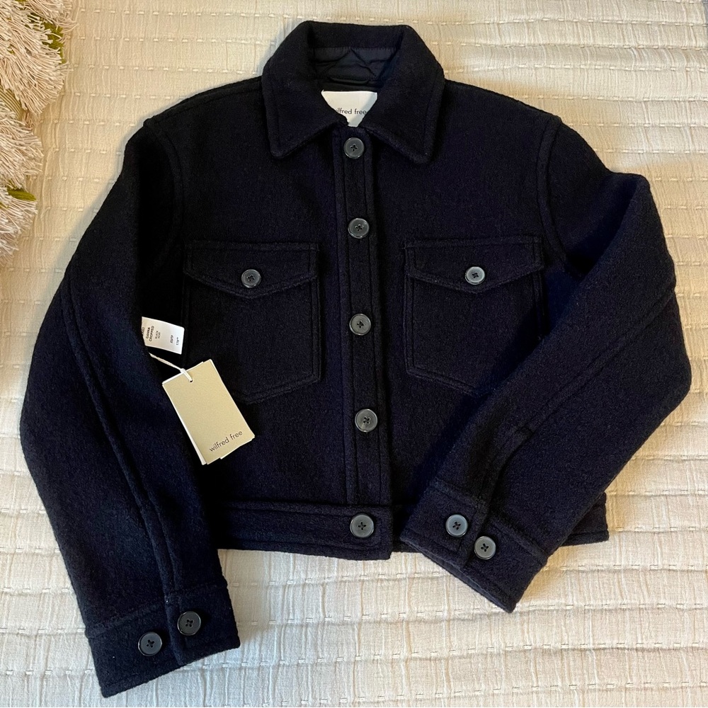 Ganna Shirt Jacket Cropped Wilfred XS Black